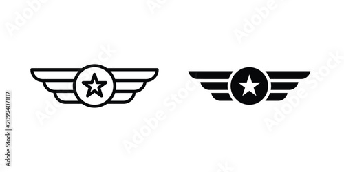 Foto Air force icon editable design set