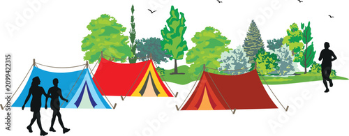 Vászonkép PLAISIR DU CAMPING