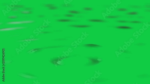 Glossy pool on transparent bg reacting to drops, forming cavity, making ripples to show gloss shift