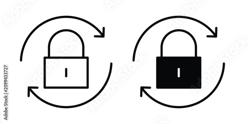 Change Password icon in black and white, best for Business