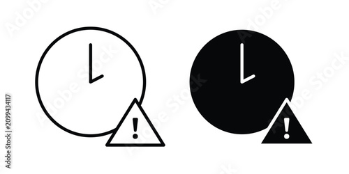 Tableau sur toile Expiry icon in black and white, best for Business