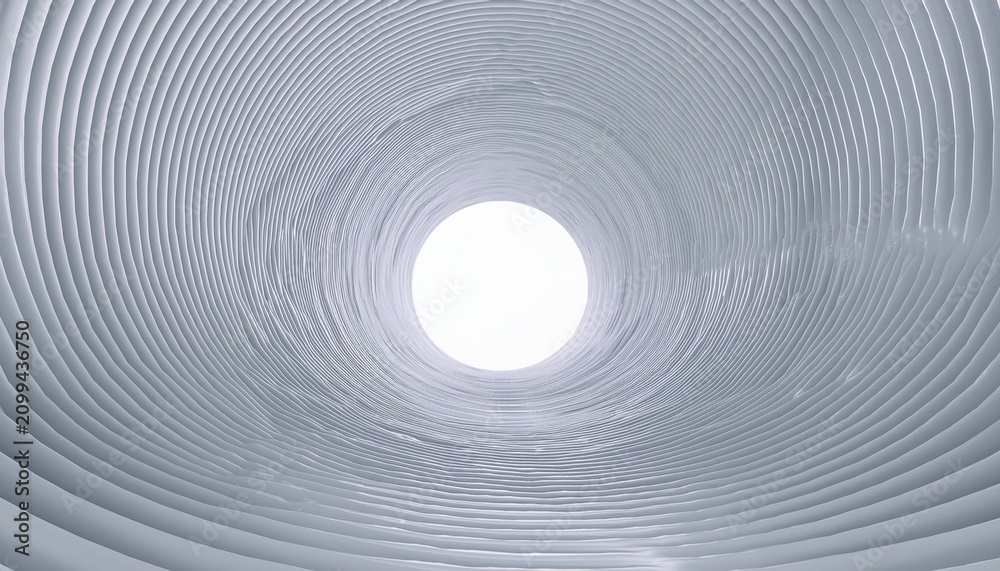 Fototapeta premium abstract architecture background white round tunnel 3d render