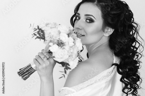 morning of the bride with the creation of the image