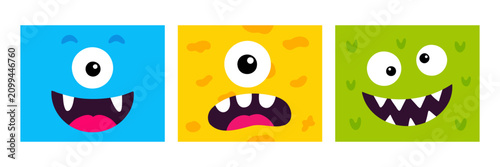 Canvastavla Monster face avatar collection