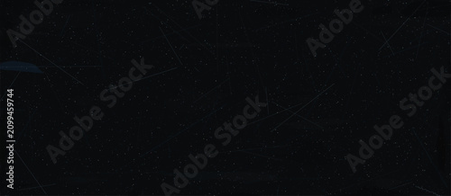 Billede på lærred Deep black night sky filled with countless small stars and thin white lines creating a scratched effect background