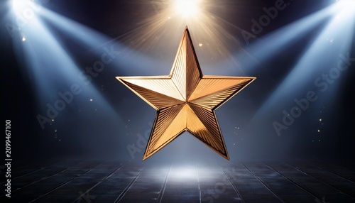 excellence in star award with prestigious spotlight background