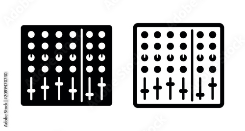 Foto Audio Mixer Icon Set