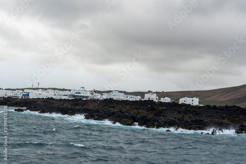 Lanzarote island in green in an unususaly rainy winter  province of Las Palmas Canary islands Spain