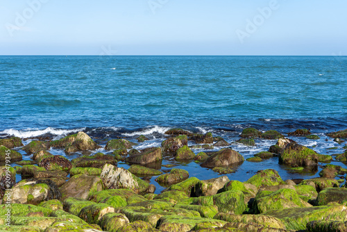 Photography Blue sea and rocky coast in Dublin