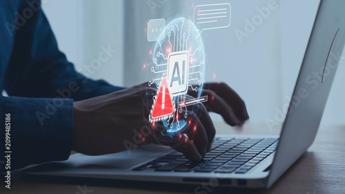 Foto AI interface showing prompt error warning and system alert