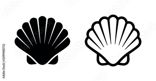 Tablou pe pânză Scallop Seashell Nature Icon