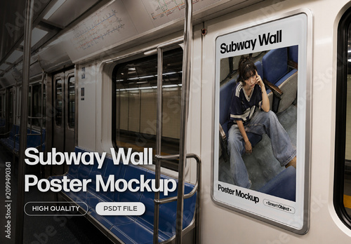 Subway Wall Poster Mockup