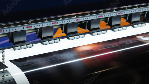 Schilderij op canvas Industrial printing modern digital inkjet printer Industrial printing modern dig