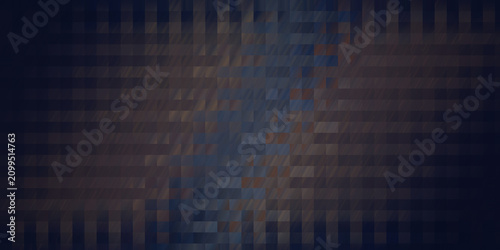 Abstract dark blue and brown geometric pixelated background