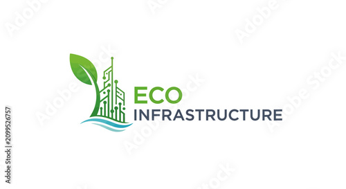 Eco friendly city infrastructure concept.