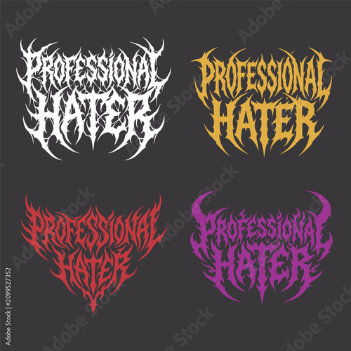 Canvastavla Professional Hater Hardcore Metal Artwork T-Shirt