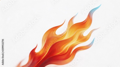 Abstract flame design on white background