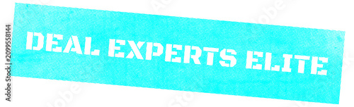 Bild auf Leinwand Turquoise banner with white text on plain white background for advertising on Tr