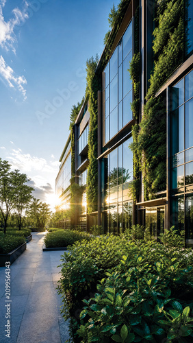 Eco-Friendly Modern Corporate Building with Vertical Garden