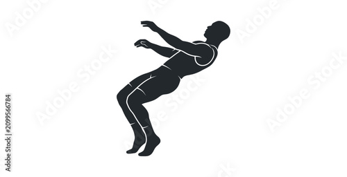 Foto Falling Man Silhouette Vector Illustration