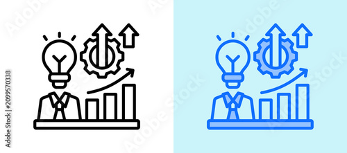Efficiency Increase lineblue icon