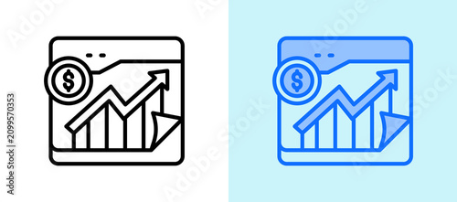 Budget Increase lineblue icon