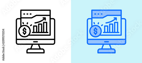 Price Increase lineblue icon