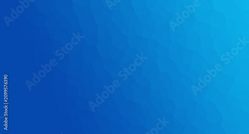 Vászonkép Abstract blue voronoi mosaic background, crystalline texture polygon pattern backdrop