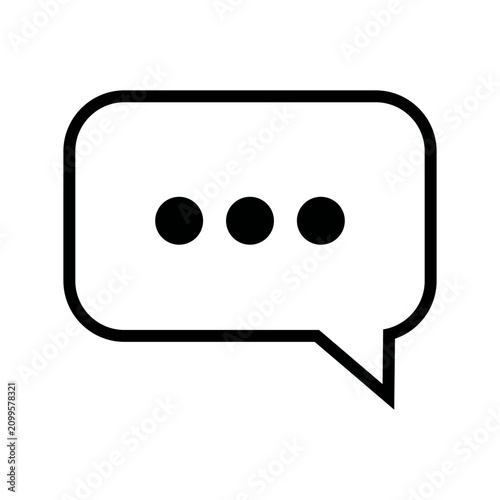 Chat bubble vector isolated on white background
