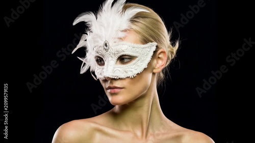 woman in carnival mask