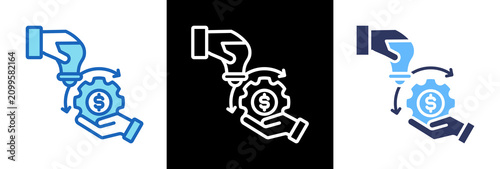 Business Model triplestyle icon