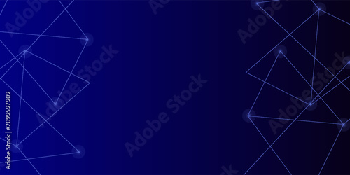 Cuadro en lienzo Digital circuit board blue lines tech, internet network speed, cyber nano information
