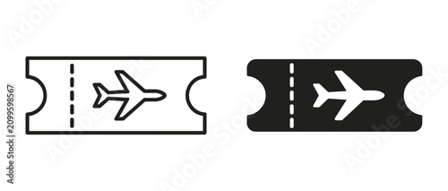 Fotografía Airplane Ticket Icons