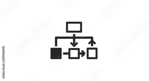 Quadro su tela Organizational chart business hierarchy structure icon.