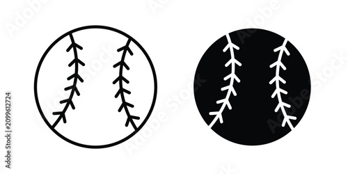 Canvastavla Baseball icon editable artwork group. EPS10