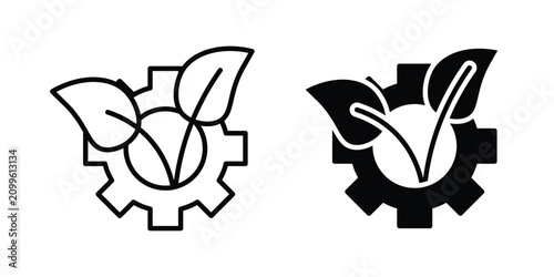 Eco industry icon editable artwork group. EPS10