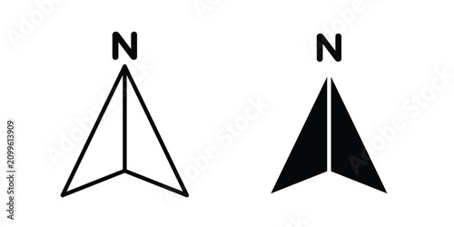 North icon editable artwork group. EPS10