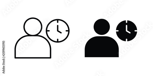 Foto Office hours icon editable artwork group. EPS10