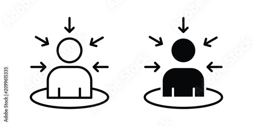Fotografía Centric consumer icon line graphics series. EPS10