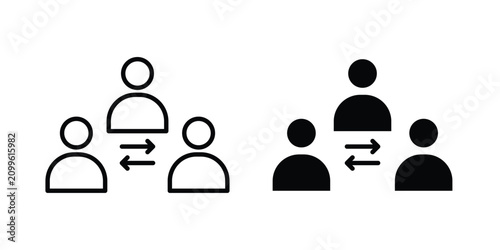 Foto Mediator icon line graphics series. EPS10