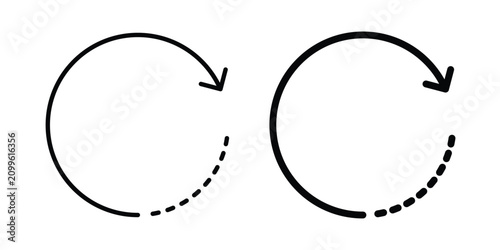 Konstfotografi Rotate right icon line graphics series. EPS10