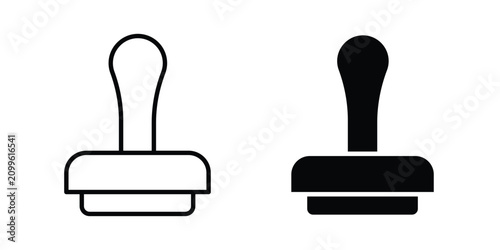 Bild auf Leinwand Stamp icon line graphics series. EPS10