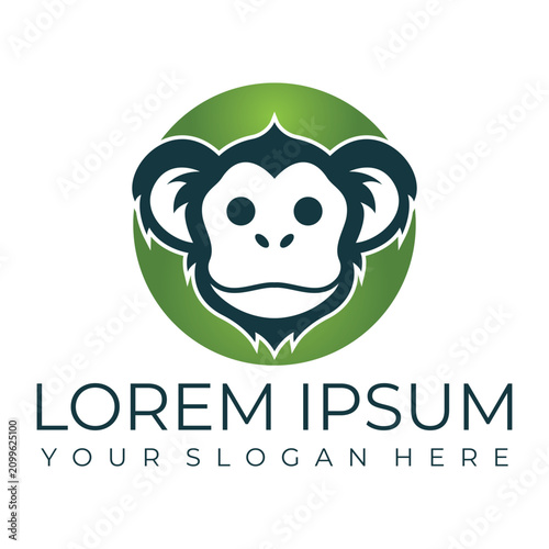 Photography Creative design of elegant monkey head logo