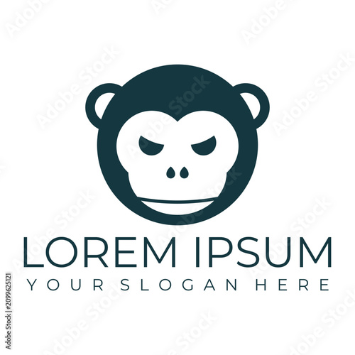 Photography Creative design of elegant monkey head logo