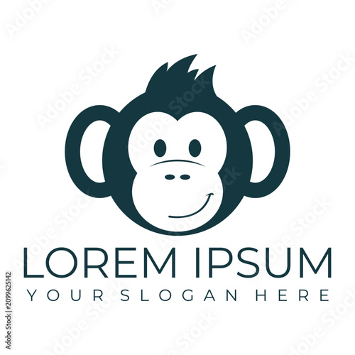 Photography Creative design of elegant monkey head logo