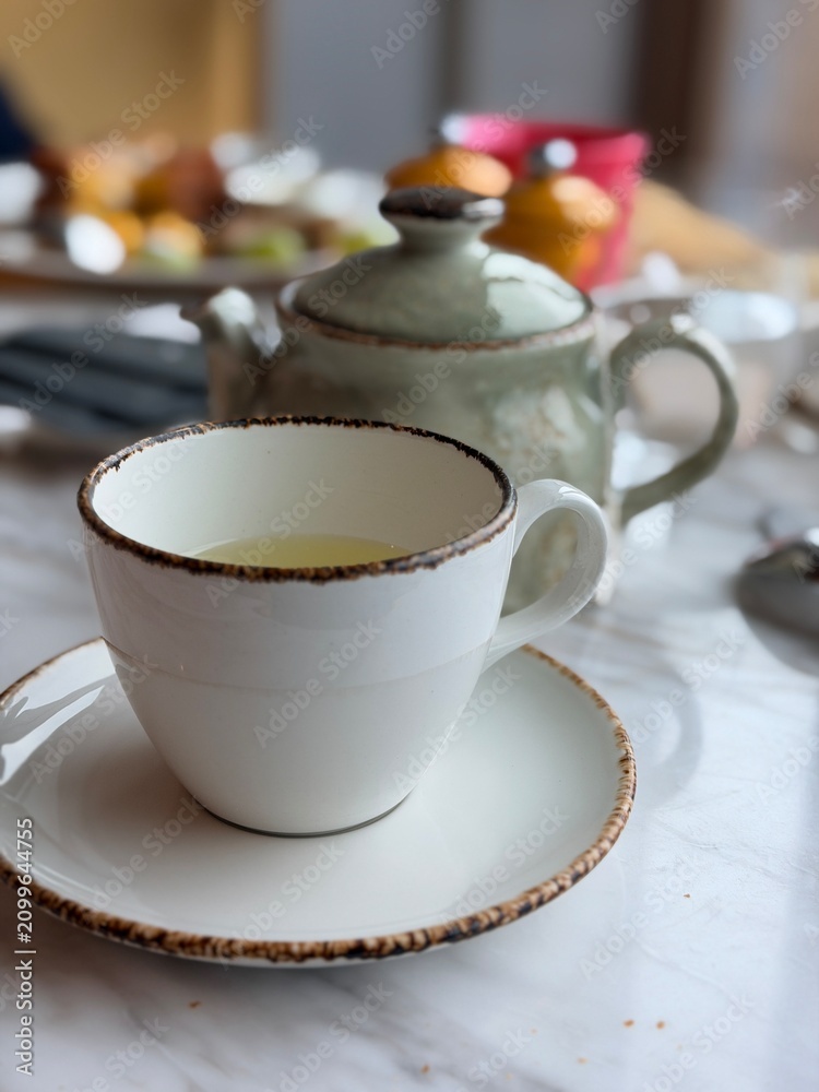 Fototapeta premium cup of tea and cake