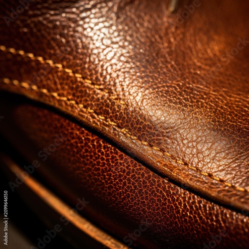 Extreme close-up of a worn leather work boot, showing deep scratches and creases with dramatic side lighting. lifestyle magazines.