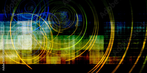Cuadro en lienzo Virtual Reality Interface Background For Immersive Experience