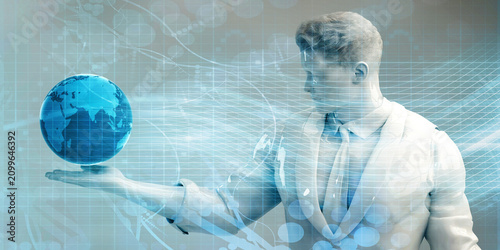 Global Business Strategy Concept With Analytical Focus