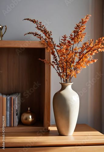 Orange autumn foliage in a ...